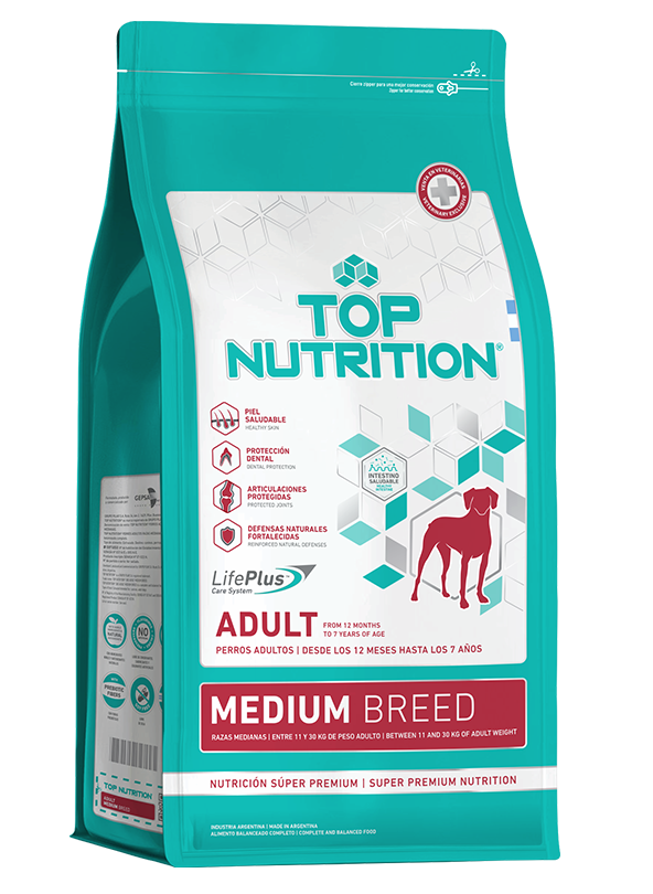 Alimento Top Nutrition Perro Adulto – Raza Mediana