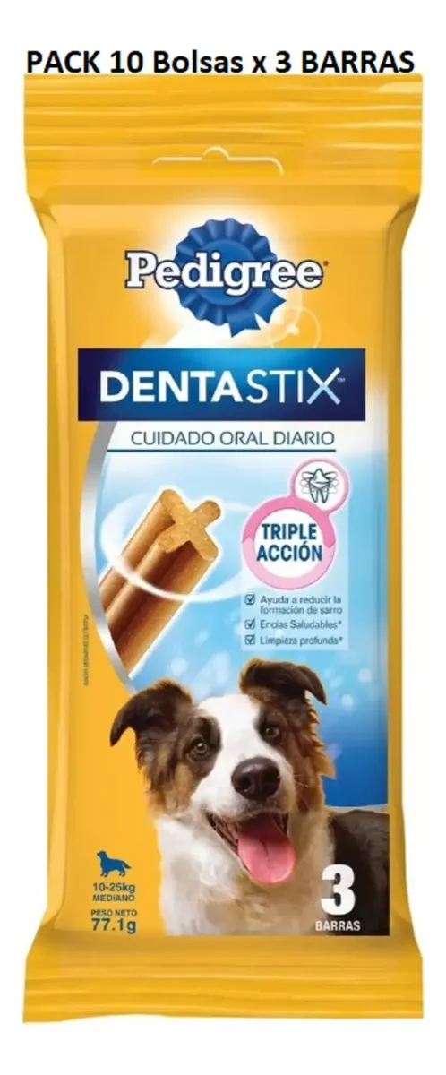 Alimento Pedigree Perros Snack Dentastix Medium 10 Paq x 3 uni 10kg