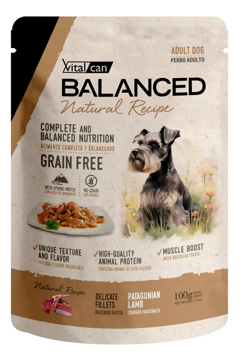 Alimento Vital Can Perros Adulto Pouch x 12 unid 1kg