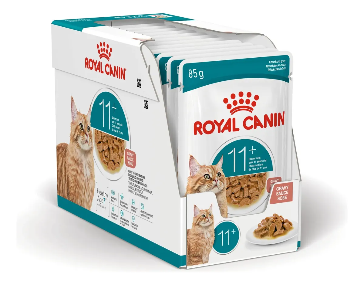 Alimento Royal Canin Gatos Senior FHN Ageing +12 pouch (12*85g) 1.02kg