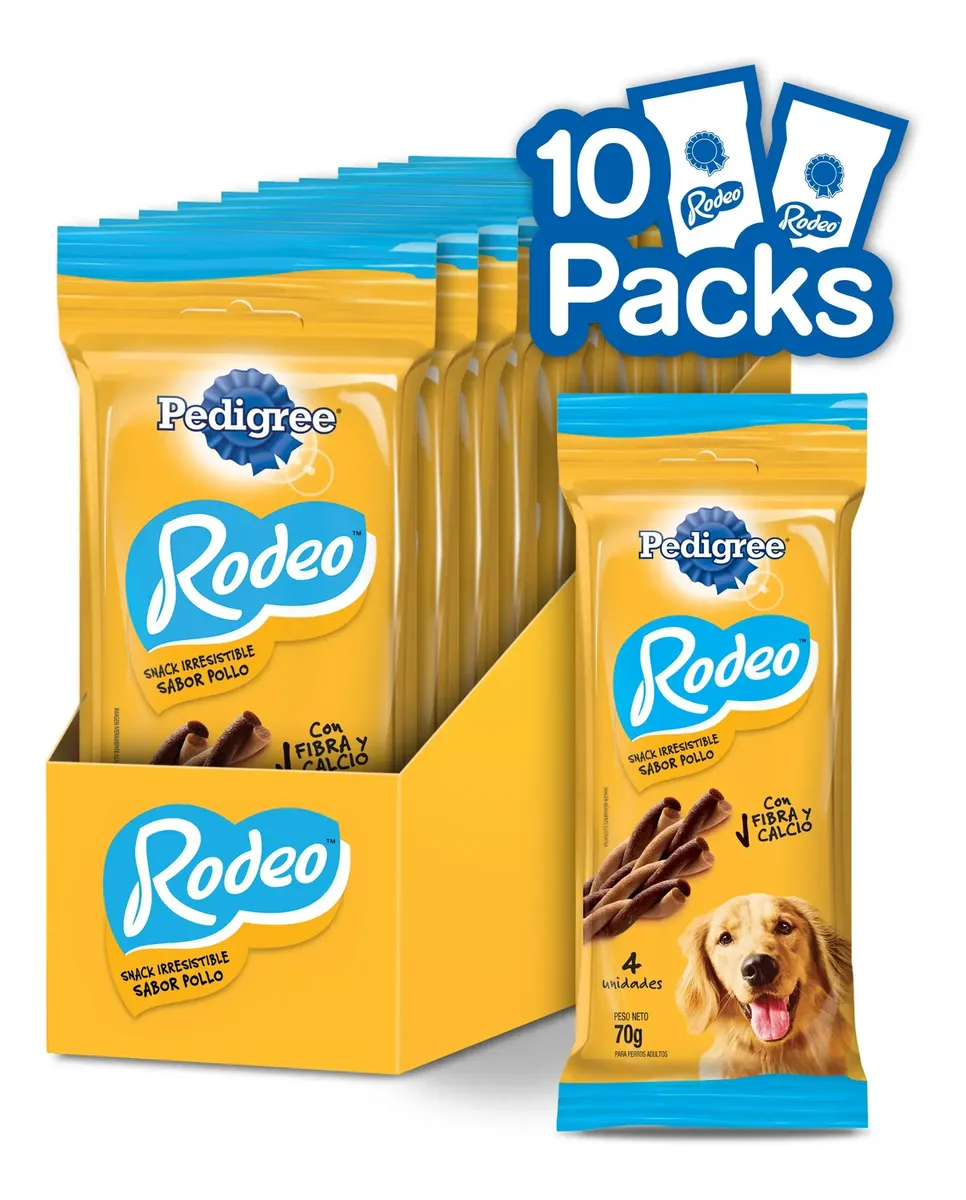 Alimento Pedigree Perros Adulto Rodeo 10 Paq x 4 unid 0.7kg