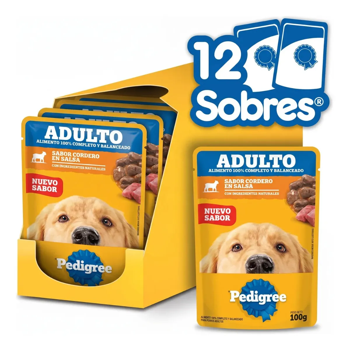 Alimento Pedigree Perros Adulto Pouch Caja x 12 unid 0.85kg