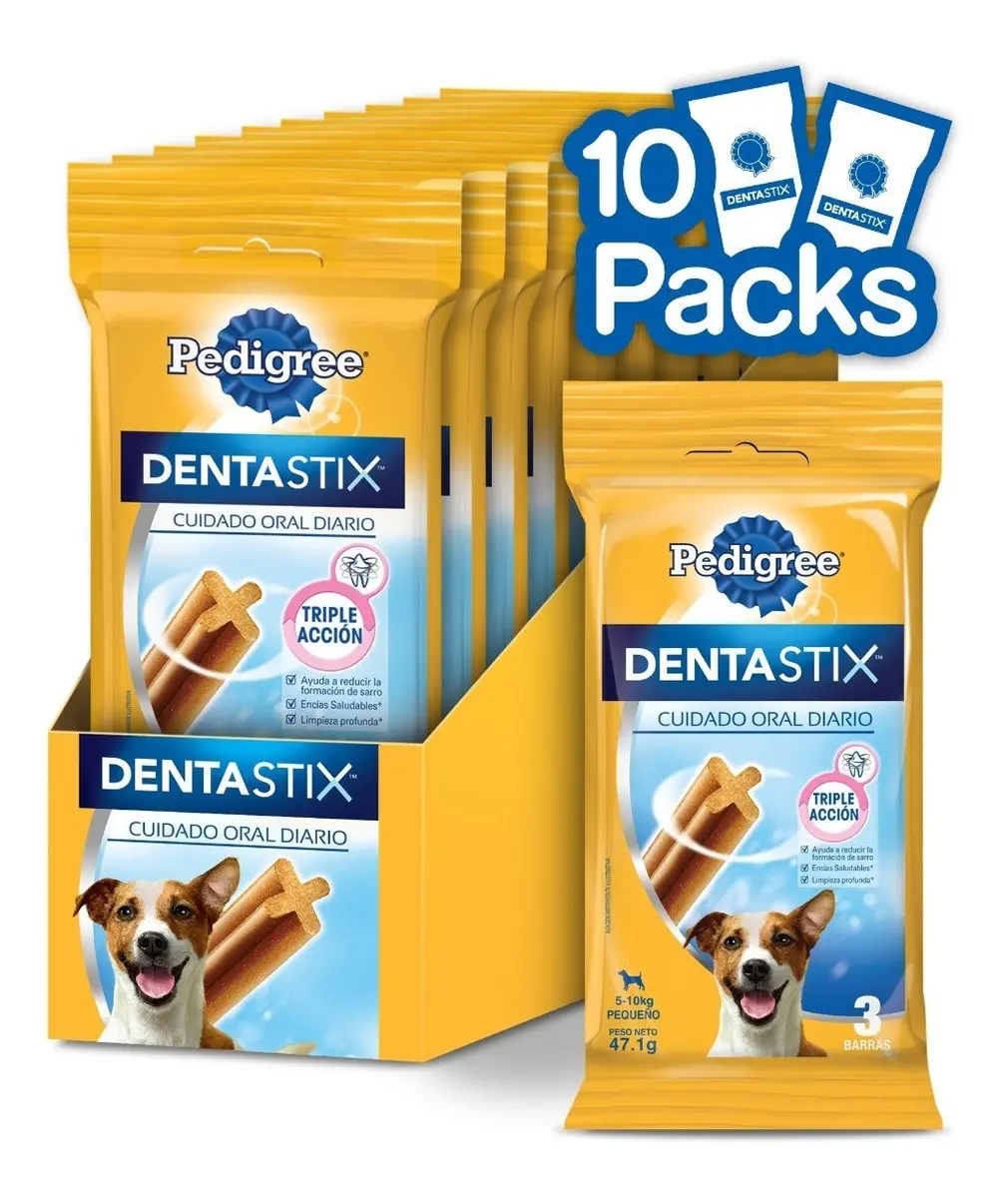 Alimento Pedigree Perros Snack Dentastix small 10 Paq x 3 unid 10kg