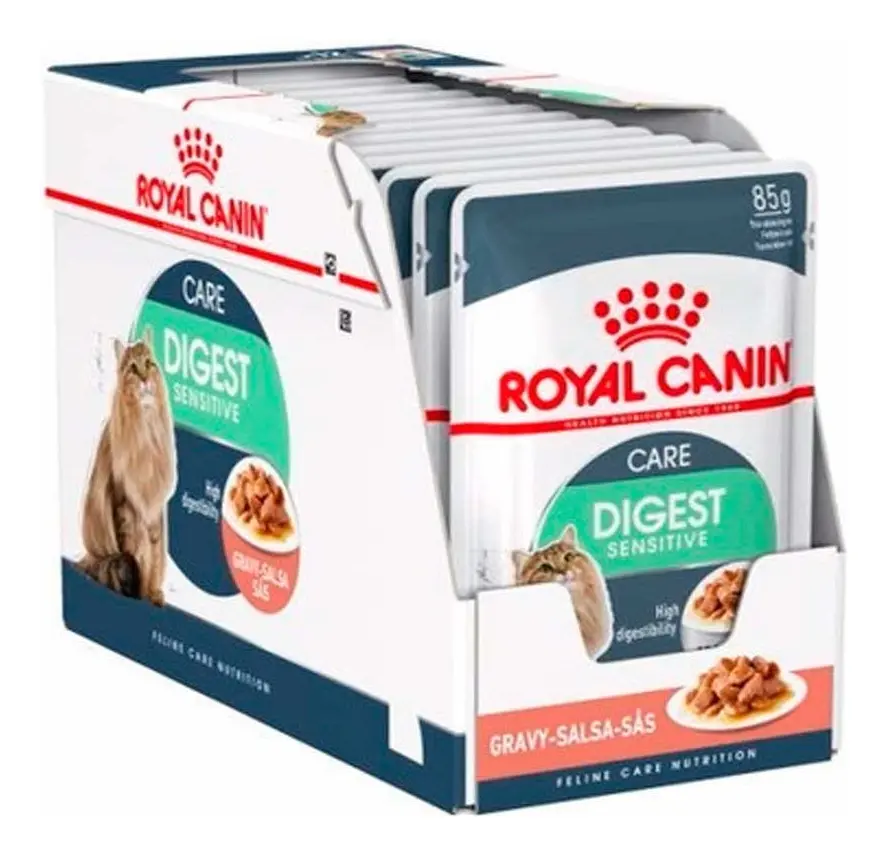 Alimento Royal Canin Gatos Adulto Digest Sensitive pouch (12*85g) 1.02kg