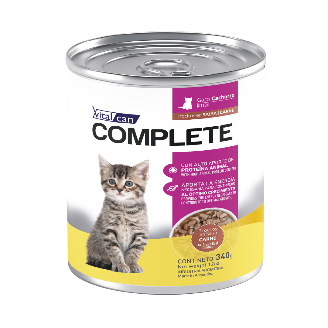 Lata Complete Gato Cachorro Carne – 340gr