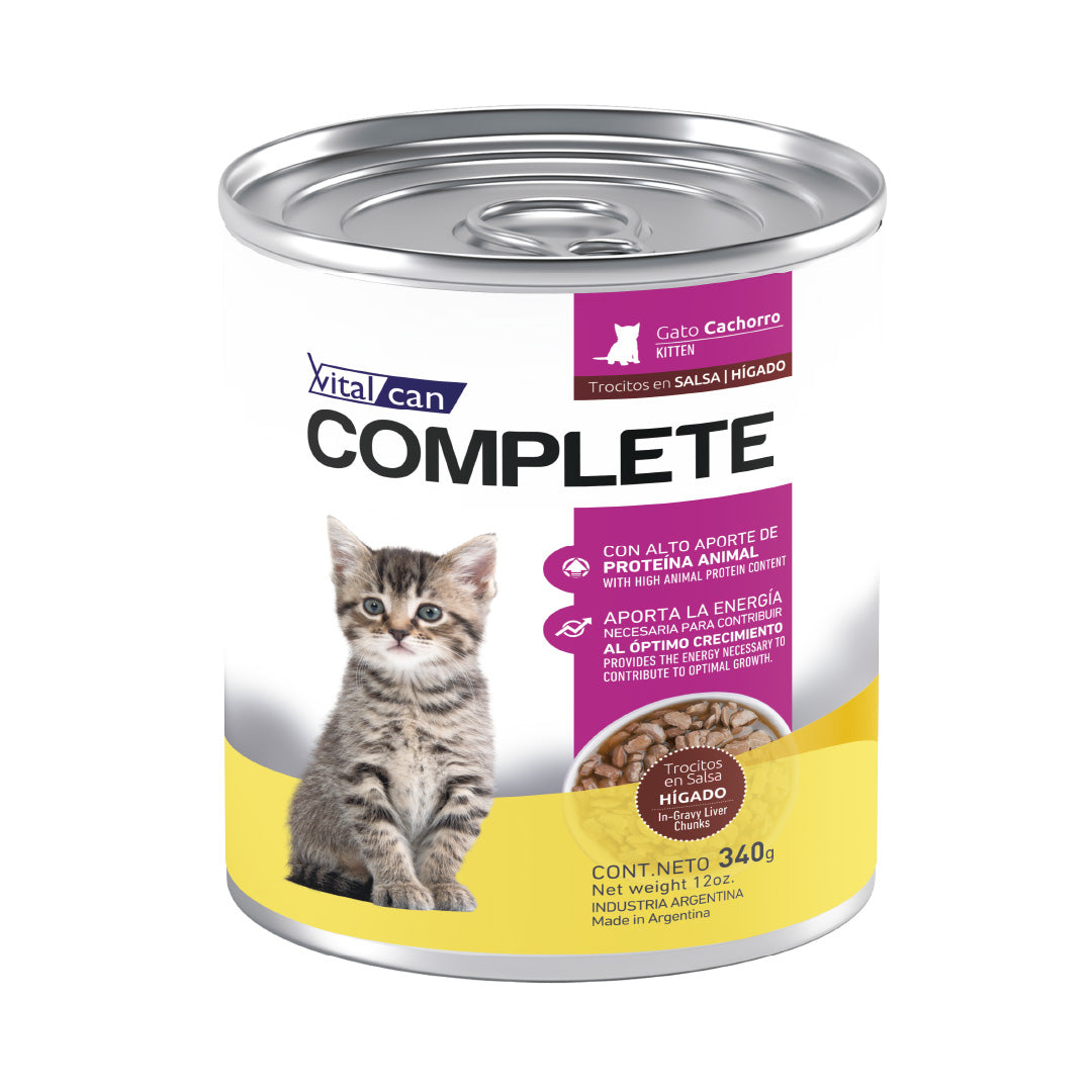 Lata Complete Gato Cachorro Hígado – 340gr