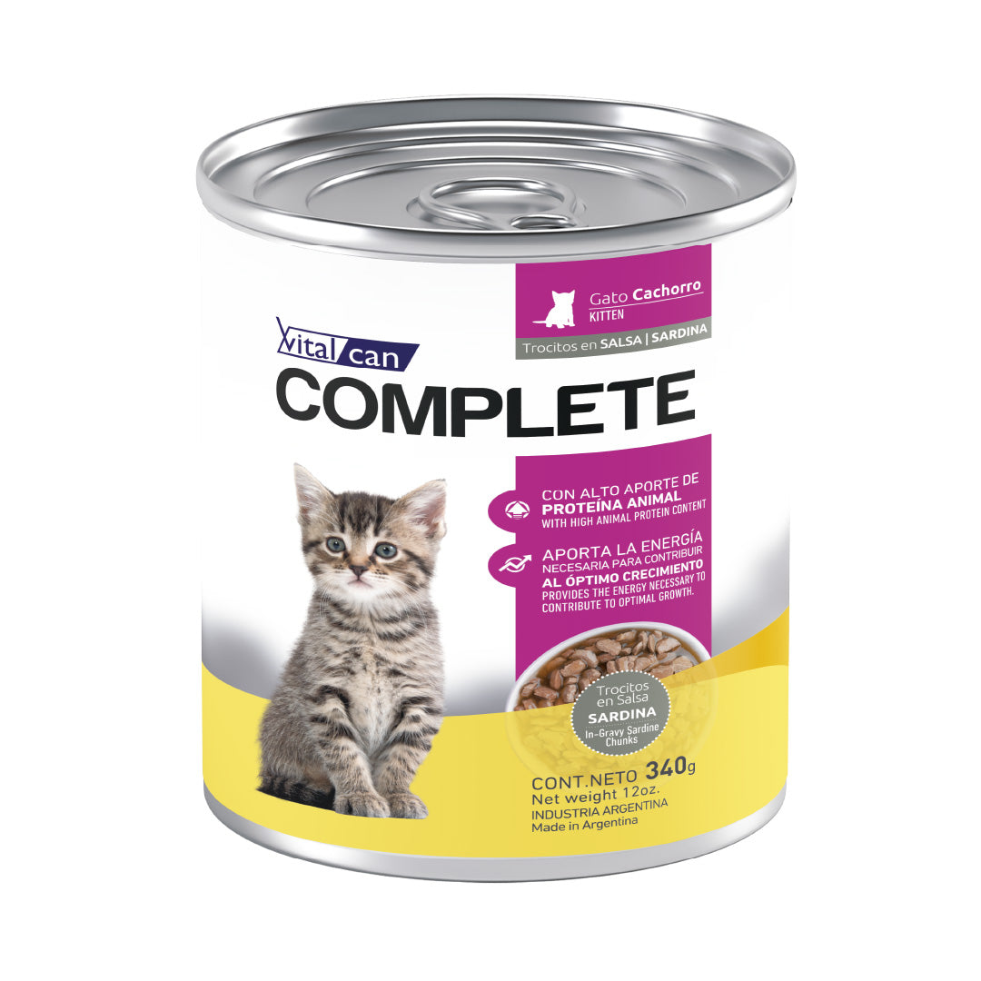 Lata Complete Gato Cachorro Sardina – 340gr