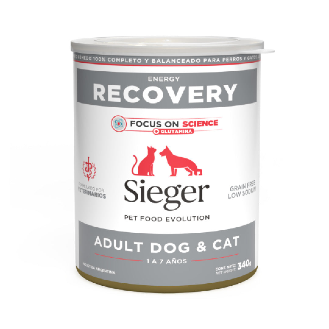 Lata Sieger Perro o Gato Adulto Energy Recovery – 340gr