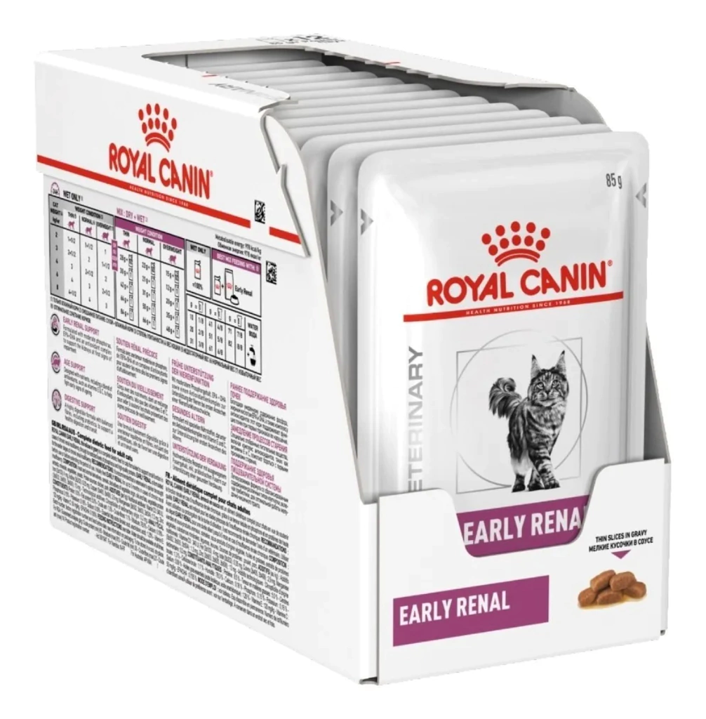 Alimento Royal Canin Gatos Medicado / Necesidades especiales Early renal pouch (12*85) 1.02kg