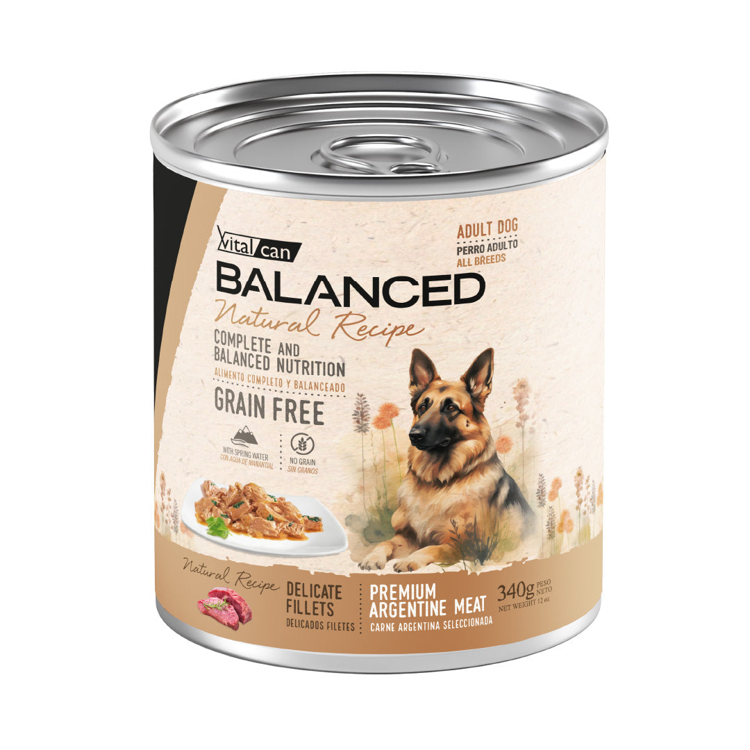 Lata Balanced Perro Adulto Filetes Carne – 340gr