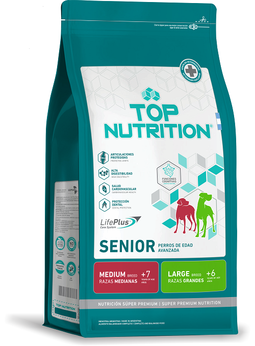 Alimento Top Nutrition Perro Senior – Raza Mediana y Grande